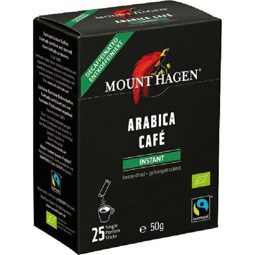 マウント ハーゲン オーガニック フェアトレード カフェインレスインスタントコーヒー スティック(50g(2g*25本入))