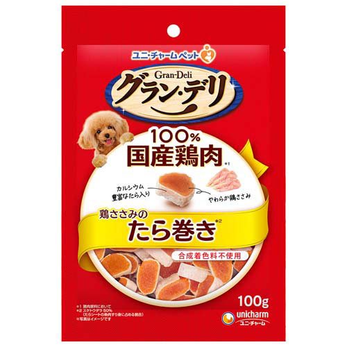 グラン・デリ おやつ 鶏ささみのたら巻き 犬用 おやつ ユニチャーム(100g)