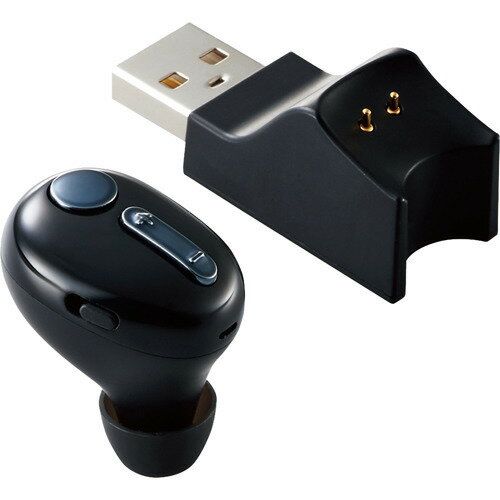 ELECOM 超極小Bluetoothハンズフリーヘッドセット 充電台付き ブラック LBT-HSC31MPBK