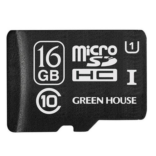 グリーンハウス microSDHCカード 16GB UHS-I Class10(1コ入)