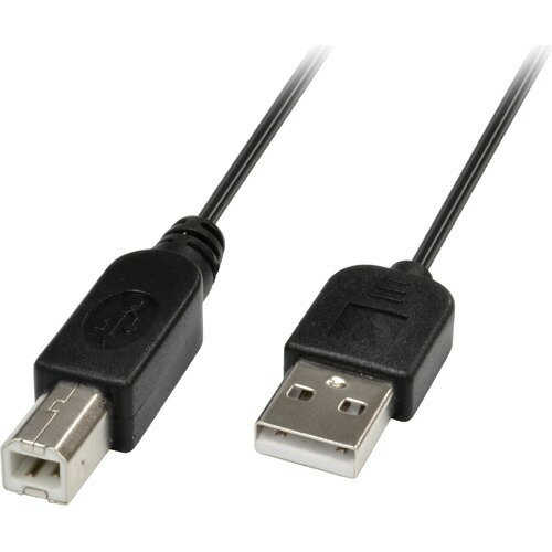 グリーンハウス USB2.0 ケーブル スリム A-B 1.5m ブラック GH-USBS20B／1.5MK(1コ入)