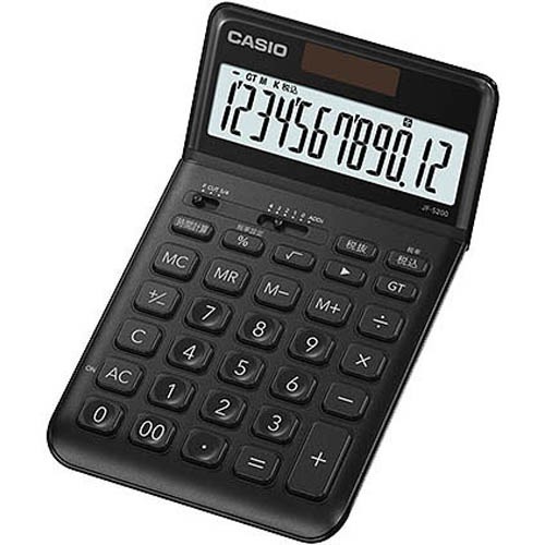 CASIOカシオ 本格実務電卓 JS-20WKA-BK（黒） JS-20WKA-BK | CASIO