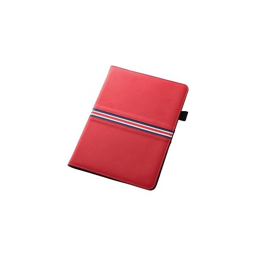 レイアウト iPad Air2 フラップ・トリコロール・レザー 合皮／レッド RT-PA6LC4／R(1コ入)