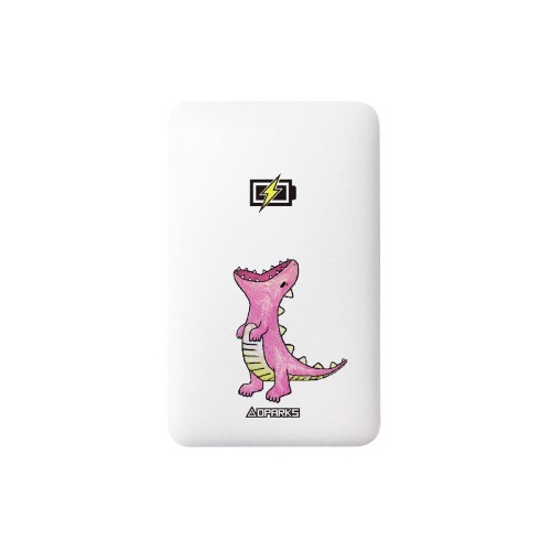 ディーパークス ケーブル内蔵型モバイルバッテリー 5000mAh ザウルス ピンク DS9507(1コ入)