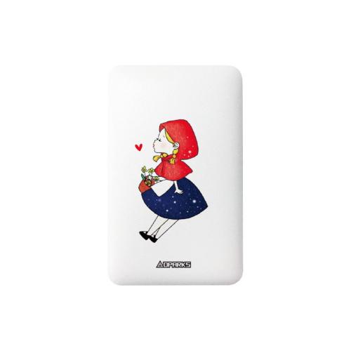 ディーパークス ケーブル内蔵型モバイルバッテリー 5000mAh 赤ずきん DS9515(1台)
