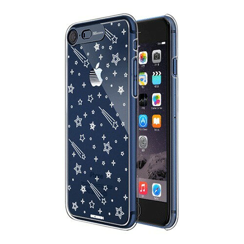 エスジー iPhone7 クリアハード イルミネーションケース シューティングスター ブルー(1コ入)