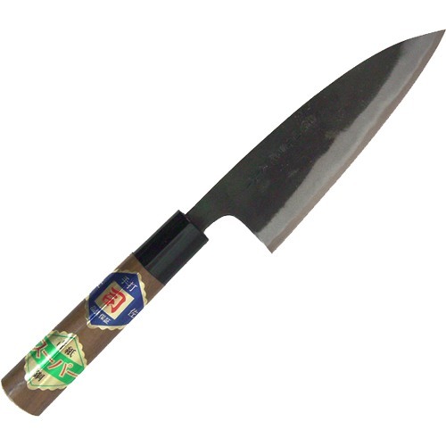 黒打 舟行包丁 クルミ柄 スーパー鋼 135mm(1本入)