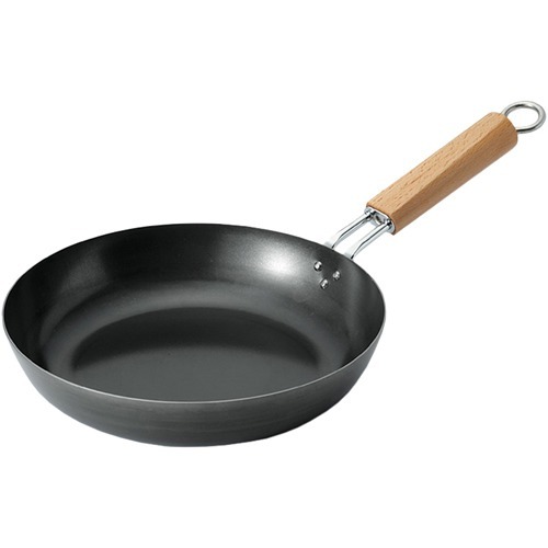 鉄のフライパン ガス火 IH兼用 極厚底鉄板 28cm(1コ入)