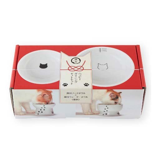 楽天市場】猫壱 猫壱 ハッピーダイニング 脚付フードボウル L