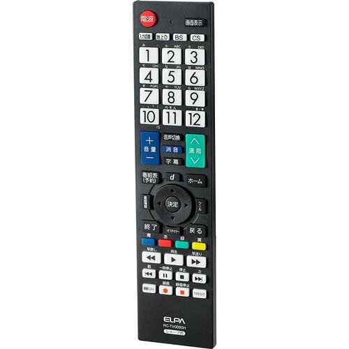 エルパ(ELPA) 地上デジタル用テレビリモコン シャープテレビ用 RC-TV009SH(1コ入)