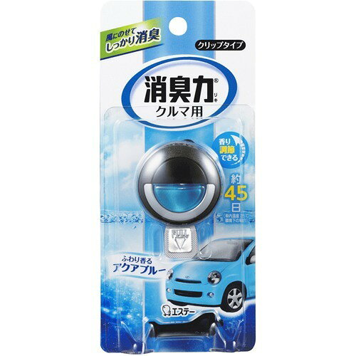 クルマの消臭力 クリップタイプ 消臭芳香剤 車用 アクアブルーの香り(3.2ml)
