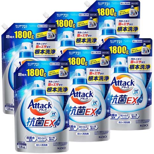 アタック 抗菌EX スーパークリアジェル 詰替用 770g  1箱15袋入り 61gO1RMqD7L._AC_UF350,