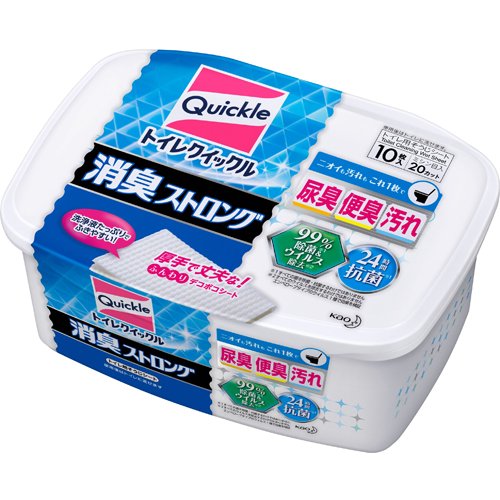 花王 トイレクイックル 消臭ストロング トイレクイックル 消臭ストロング 容器入 10枚