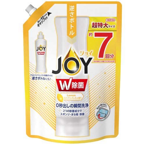 ジョイ W除菌 スパークリングレモンの香り 台所用合成洗剤 詰め替え用(960ml)