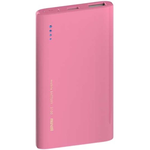 マクセル モバイルバッテリーType-C 3100mAh ピンク MPC-CTY3100 PK(1個)