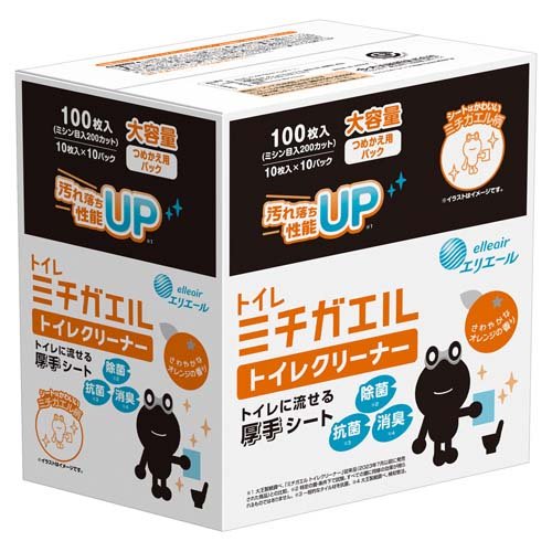 大王製紙 ミチガエル トイレクリーナー エリエール ミチガエル トイレクリーナー つめかえ用 10枚×2P×5