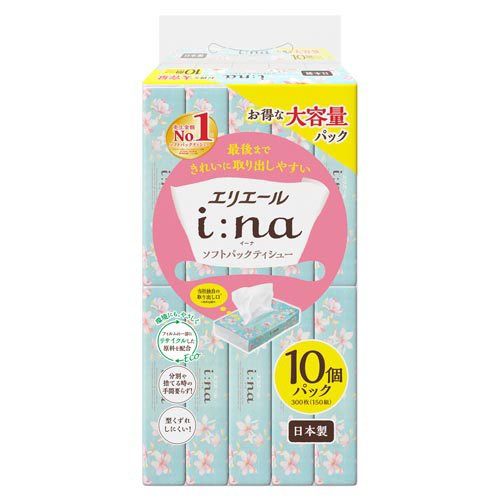 大王製紙 エリエール i:na（イーナ）ソフトパックティシュー 150組10P