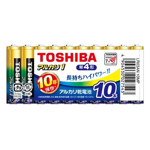 東芝 アルカリ1 単四 10P まとめパック LR03AN10MP(10本入)