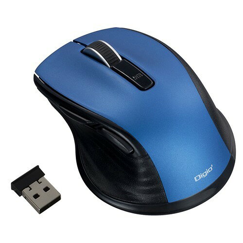Digio2 無線静音5ボタンBLueLEDマウス ブルー Sサイズ MUS-RKF141BL(1コ入)