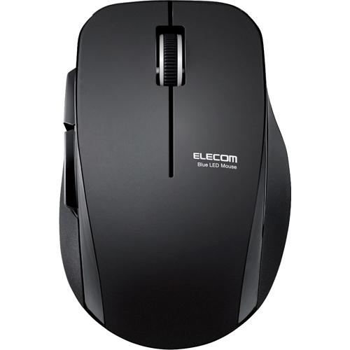 エレコム ワイヤレスマウス 無線 2.4GHz 5ボタン ブルーLED 静音 M-FBL01DBXSBK(1個)