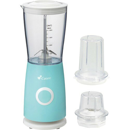 クオーレ ミル付コンパクトミキサーセット 400ml ブルー CU-105JM-B(1セット)
