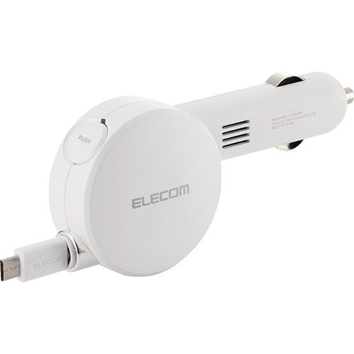 エレコム 2.4A 巻取りDC充電器 micro MPA-CCM02 ホワイト(1コ入)