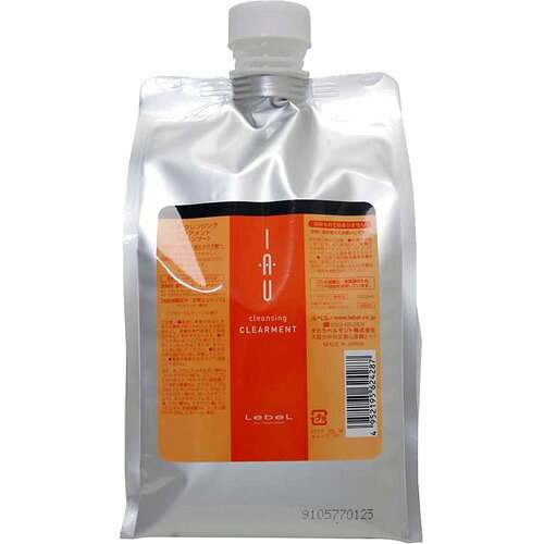 シャンプー Lebel ルベル イオ IAU クレンジング クリアメント 1,000ml 正規品 シリコーンフリー 植物由来100％ すっきり スカルプケア 1L 詰め替え 大容量