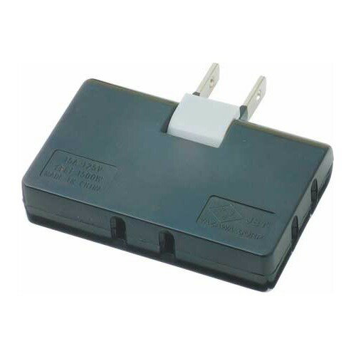 耐トラ付コーナータップ 3個口 ブラック Y02C300BK(1コ入)