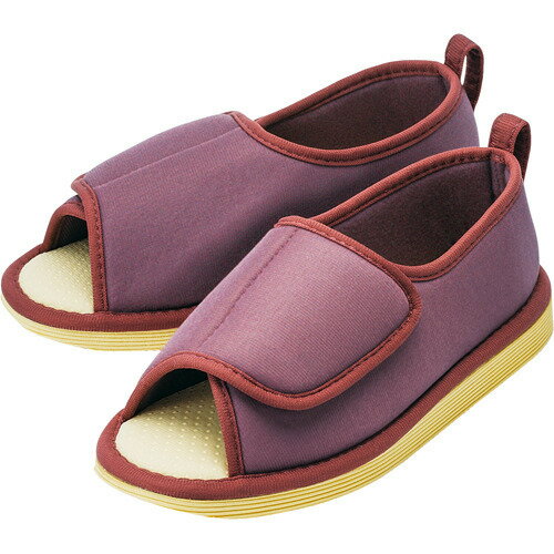 タケトラ 転倒予防シューズ つま先なし あずき Lサイズ(1足)