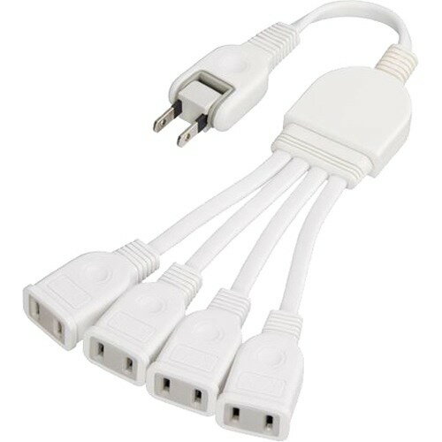 ACアダプター用4分配延長コード ホワイト Y02V4002WH(1コ入)