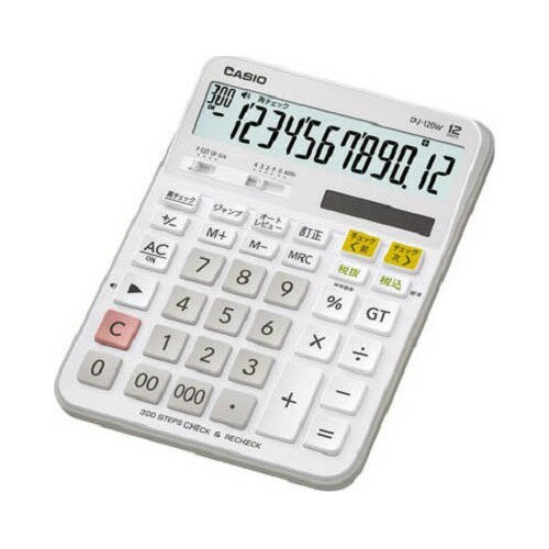カシオ 電卓 DJ-120W-N(1台)