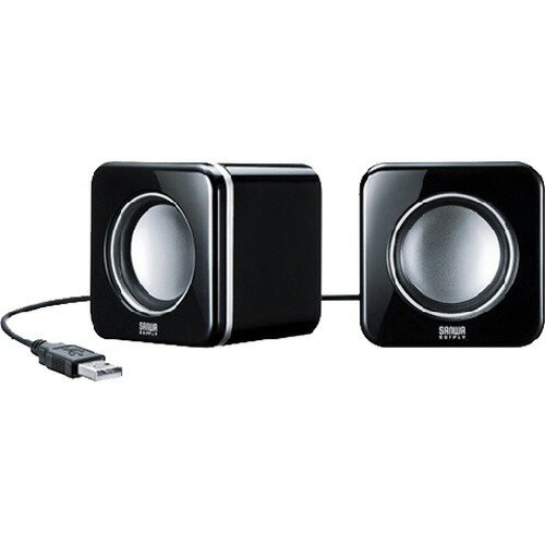 サンワサプライ USBスピーカー ブラック MM-SPU8BK(1台)