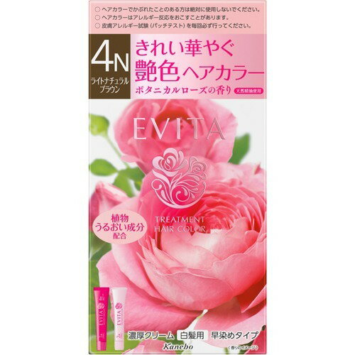 エビータ トリートメントヘアカラー4N ライトナチュラルブラウン(医薬部外品)(45g+45g)
