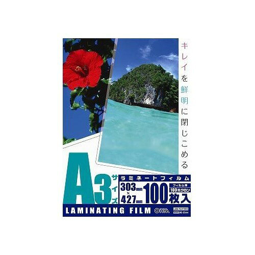 100ミクロン ラミフィルム A3 LAM-FA31003(100枚入)