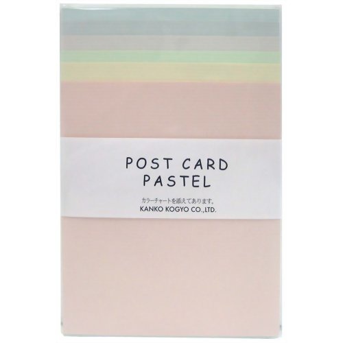 楽天市場】菅公工業 ポストカード パステル ハ058(30枚入(6色*5枚入