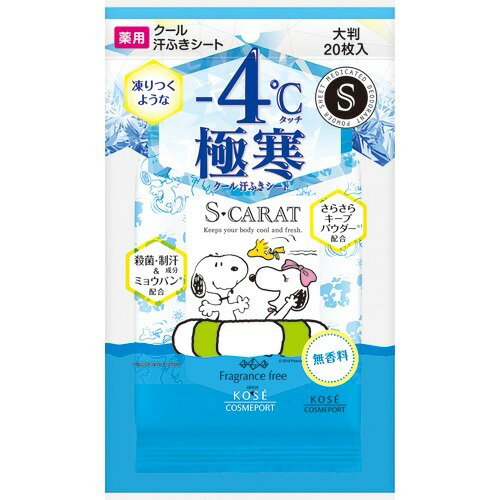 エスカラット 薬用デオドラント 大判クールシート 無香料 20枚入