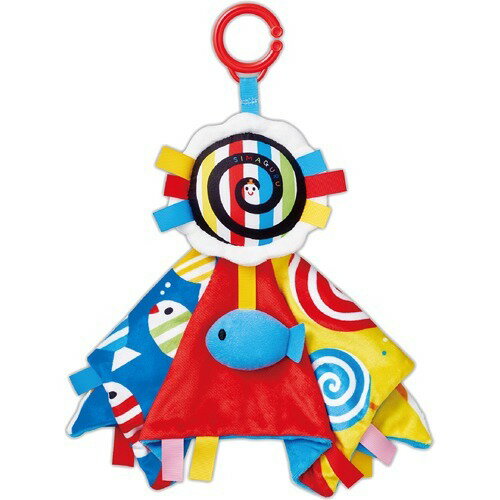 しましまぐるぐる タグいっぱい！ふわふわベビーブランケット(1枚)