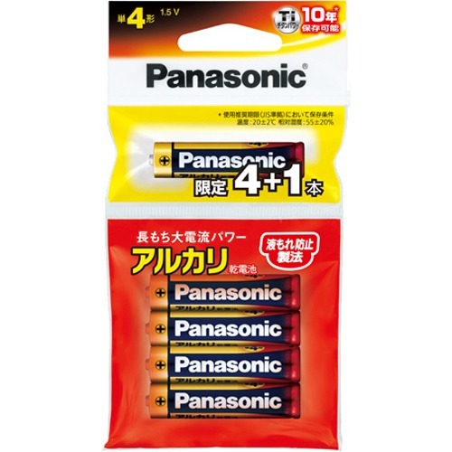 パナソニック アルカリ乾電池 単4形 LR03XJSP／5H(4本入+1本入)