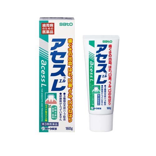 [楽天ランキング1位][第3類医薬品][セット]アセスL 160g×5個[ミント/歯磨き粉][佐藤製薬][送料無料]