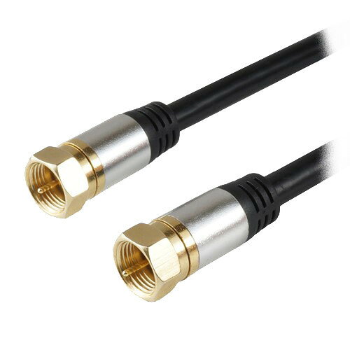 アンテナケーブル 5m ブラック アルミヘッド 両側ネジ式コネクタ AC50-376BK(1個)