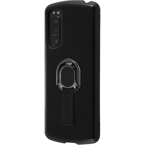 Xperia 5 II 耐衝撃ケース ProCa+Tail Ring ブラック(1個)