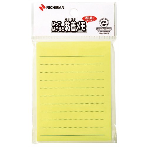 ニチバン ポイントメモ イエロー(罫線入り) P-114