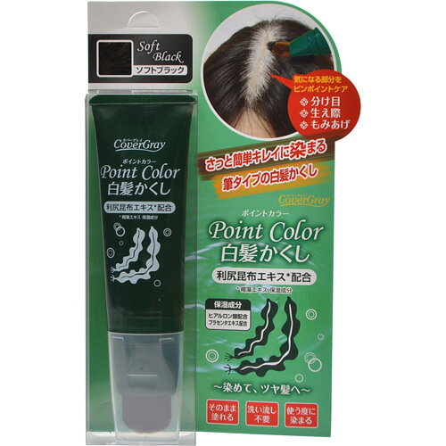 カバーグレイ ポイントカラー 白髪かくし ソフトブラック 30g