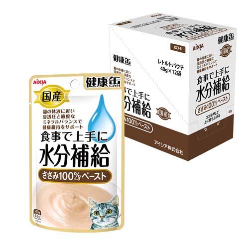 国産 健康缶パウチ 水分補給 ささみペースト(40g*12袋入)