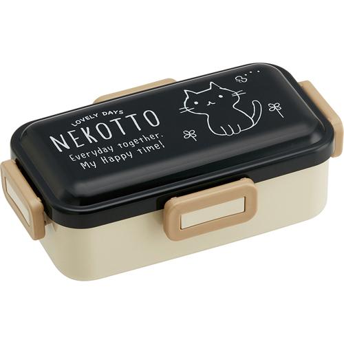スケーター(Skater) 弁当箱 530ml 1段 女性 日本製 汁漏れしにくい4点ロック ランチボックス 食洗機対応 レンジ対応 ねこっと