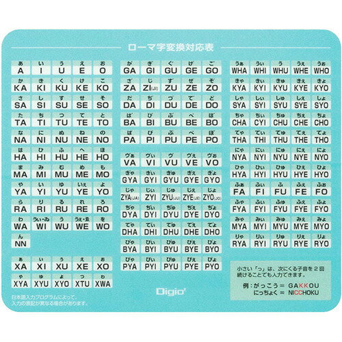 Digio2 GIGAスクール ローマ字マウスパッド MUP-932LB(1個)