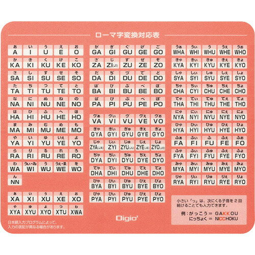 Digio2 GIGAスクール ローマ字マウスパッド MUP-932P(1個)