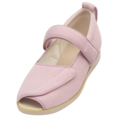 あゆみシューズ 施設・院内用 オープンマジックII ピンク7018 (左足用) LL