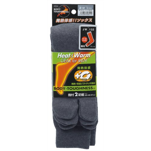BODY TOUGHNESS サーモソックス オールパイル タビ(2P) JW-132 グレー