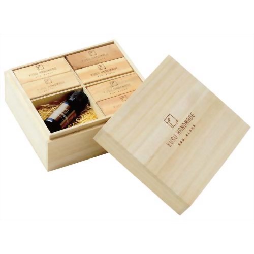 KUSU HANDMADE エコブロック 18個+カンフルオイル 10ml 桐箱入り